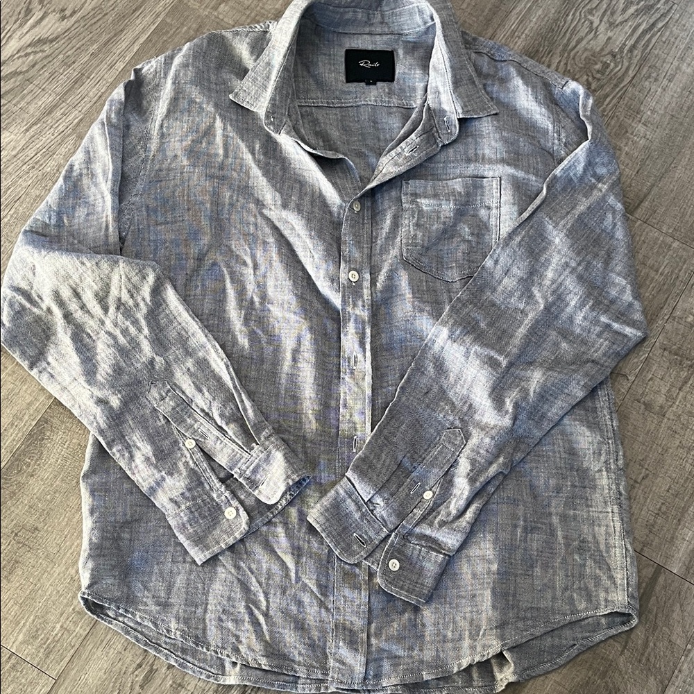 Rails Light Gray Casual Button-Down Shirt 100% cotton